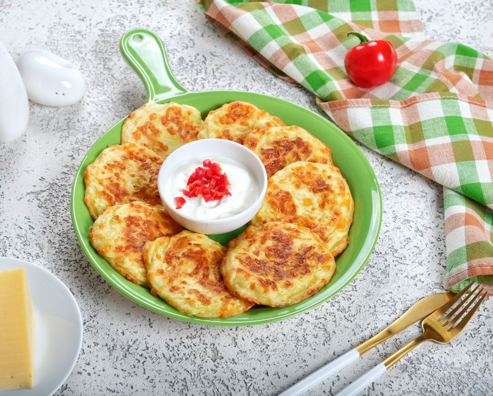 Кабачковые оладьи из духовки