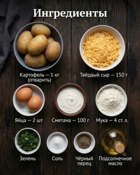 Картофель в сметанном кляре