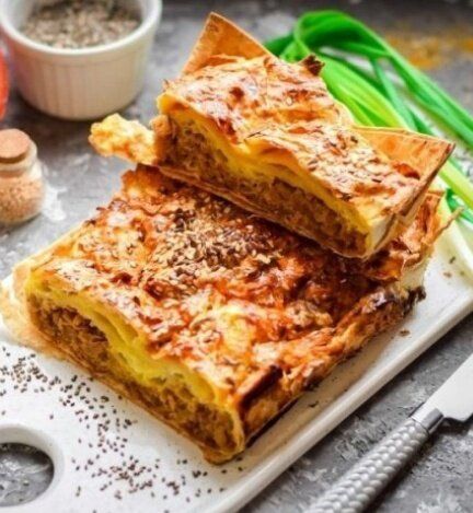 Нежный пирог из лаваша с капустой