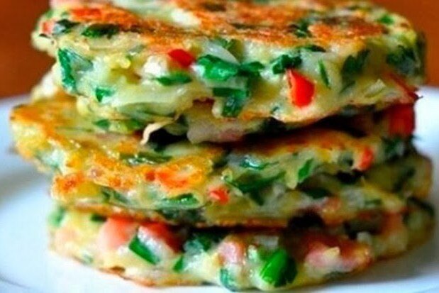 Драники с овощами