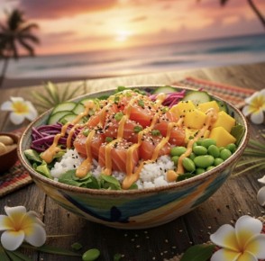 Поке-боул: новое прочтение свежести с лососем и манго