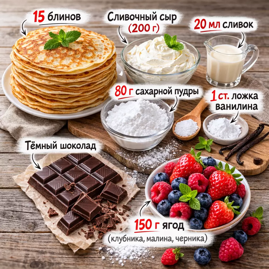 Изысканный блинный торт: как создать шедевр из простых ингредиентов