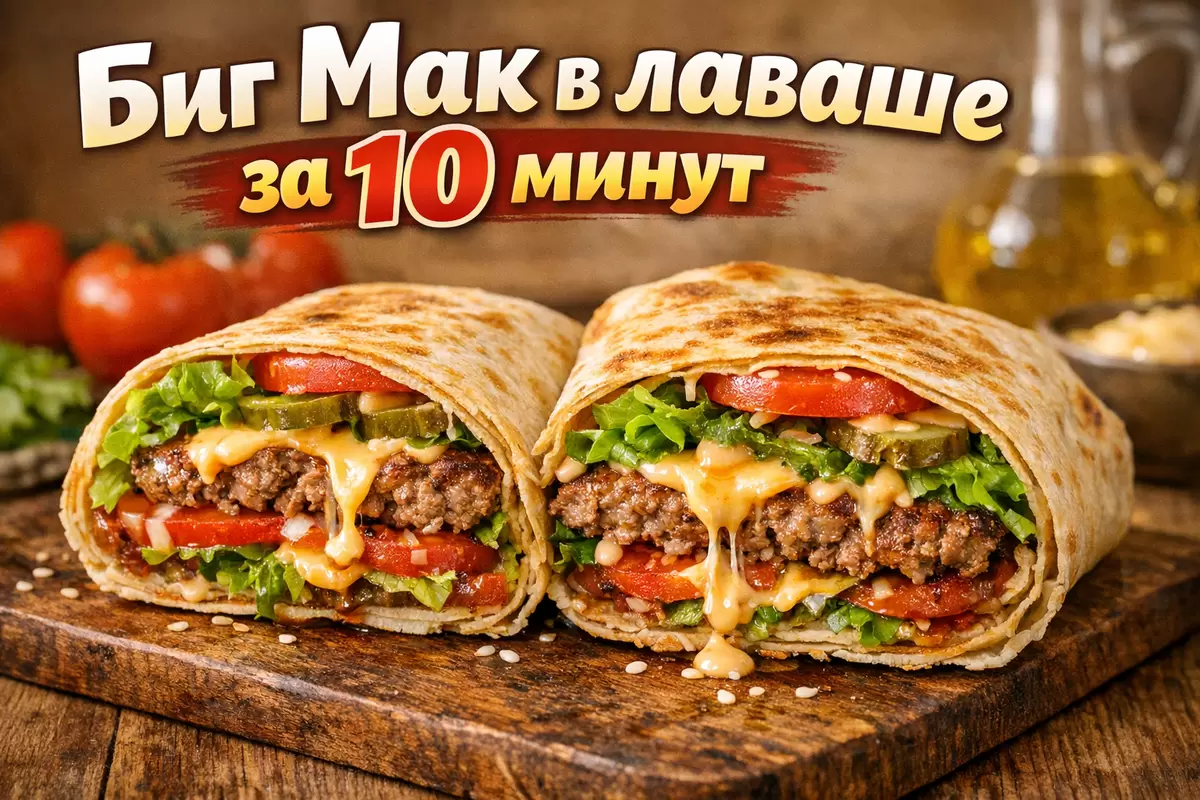 Биг Мак в лаваше: быстро и вкусно прямо на кухне