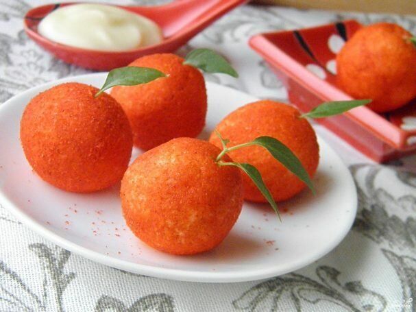 Сырные мандаринки для праздничного стола